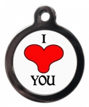 I Love You Cat ID Tag